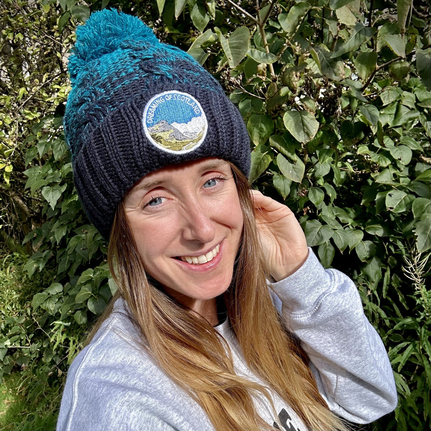 Dreaming of Scotland Beanie in Navy & Teal