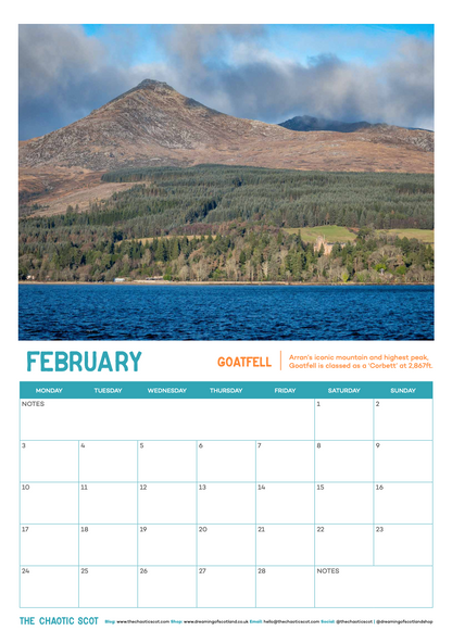 Dreaming of Scotland 2025 Wall Calendar